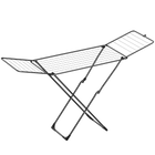 Tendedero de Ropa Plegable de Metal, 50 x 182 x 102.5 cm, 18 m de Espacio de Secado, Plegable, Uso Interior/Exterior, Negro
