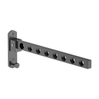 Tendedero de Ropa Plegable de Pared - Estante Metálico Negro para Lavandería, Balcón y Dormitorio (Diseño de Ahorro de Espacio)