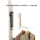 Tendedero de Ropa Plegable de Pared con Ventosa, Retráctil y Portátil