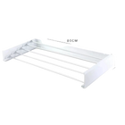 Tendedero de Ropa Plegable de Pared Retráctil 80 cm - 6 Barras de Aluminio - Capacidad 30 kg
