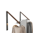 Tendedero de Ropa Plegable de Pared Sin Taladro de Aluminio y Ahorro de Espacio para Balcón y Interior