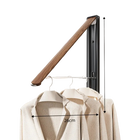 Tendedero de Ropa Plegable de Pared Sin Taladro de Aluminio y Ahorro de Espacio para Balcón y Interior