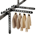 Tendedero de Ropa Plegable de Pared WV con Protección de Seguridad para Balcón y Ventana