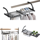 Tendedero de Ropa Plegable Extensible de Acero Inoxidable para Radiador, Balcón y Ventana