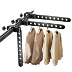 Tendedero de Ropa Plegable Giratorio de Pared - Aluminio Resistente y Ahorro de Espacio