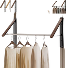 Tendedero de ropa plegable invisible extensible para pared sin taladro