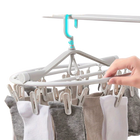 Tendedero de ropa plegable multifuncional con pinzas de plástico