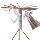 Tendedero de Ropa Plegable Multifuncional Giratorio de Pie Trípode Móvil para Balcón y Dormitorio