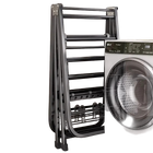 Tendedero de Ropa Plegable Multifuncional, de Piso a Techo para Balcón, Interior y Exterior