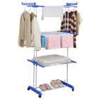 Tendedero de Ropa Plegable Multinivel Móvil - Secador de Suelo para Edredones, Toallas y Calcetines