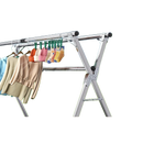 Tendedero de Ropa Plegable Portátil de 200 cm - Secador de Interior y Exterior con 20 Ganchos