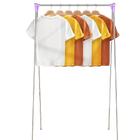 Tendedero de Ropa Plegable Portátil, Extensible 13-28 Pulgadas para Viaje y Camping, Compacto, Estructura Metálica