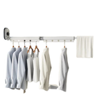 Tendedero de Ropa Plegable Retráctil sin Taladros con Ventosa
