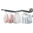 Tendedero de Ropa Plegable Telescópico con Ventosa, Colgador Invisible para Balcón