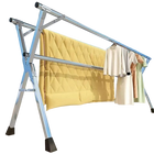 Tendedero de Ropa Plegable Telescópico para Interior y Exterior, Vertical Móvil para Edredones y Colgadores, Forma X