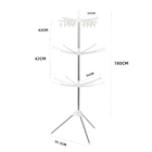 Tendedero de Ropa Plegable Trípode 360° Giratorio de Tres Niveles para Balcones y Uso Interior/Exterior