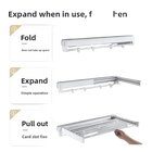 Tendedero de ropa plegable y extensible de pared para interior, baño, balcón y zapatero