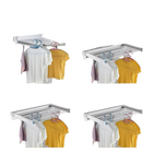 Tendedero de ropa plegable y extensible de pared para interior, baño, balcón y zapatero