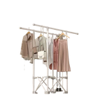 Tendedero de Ropa Plegable y Retráctil de Pie para Interior y Exterior, Organizador de Almacenamiento Integrado