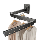 Tendedero de Ropa Plegable YUTOKO | Acero al Carbono, Montaje en Pared, Ahorra Espacio