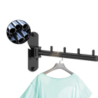 Tendedero de Ropa Plegable, Giratorio de Pared, Acero Inoxidable, Ahorra Espacio