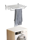 Tendedero de ropa plegable, tamaño telescópico de 42–80 cm, extensible frontal‑trasero e izquierda‑derecha, ahorro de espacio, estructura estable, ide
