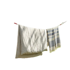 Tendedero de ropa portátil antiviento con núcleo de alambre de acero y doble mosquetón