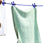 Tendedero de Ropa Portátil con 12 Pinzas para Viaje y Camping - Cuerda Antiviento