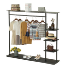 Tendedero de Ropa Portátil Grande para Balcón con Estante Organizador
