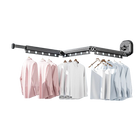 Tendedero de Ropa Retráctil con Ventosa Sin Perforaciones de Aleación de Aluminio Plegable Portátil para Viaje y Hogar