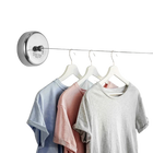Tendedero de Ropa Retráctil de Acero Inoxidable con Cuerda, Organizador de Lavandería