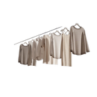 Tendedero de Ropa Retráctil de Acero Inoxidable, Ahorro de Espacio, Plegable, Secado al Aire Libre e Interior