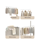 Tendedero de Ropa Retráctil de Acero Inoxidable, Ahorro de Espacio, Plegable, Secado al Aire Libre e Interior