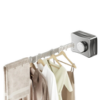 Tendedero de Ropa Retráctil de Acero Inoxidable, Resistente y Ajustable para Balcón, Almacenamiento Invisible, Sin Taladros