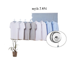 Tendedero de Ropa Retráctil de Cuerda de Acero Inoxidable y Nylon, Organizador de Lavandería, Ahorro de Espacio