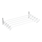Tendedero de Ropa Retráctil de Pared 100cm - Karawan, Metal Blanco, 5 Metros, Acero Inoxidable