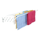 Tendedero de Ropa Retráctil de Pared 100cm - Karawan, Metal Blanco, 5 Metros, Acero Inoxidable