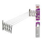 Tendedero de Ropa Retráctil de Pared 120 cm - Aluminio, Plegable para Interior y Exterior