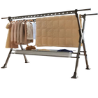 Tendedero de Ropa Retráctil de Suelo a Techo, Plegable para Balcón, Interior y Exterior, Perchero Telescópico
