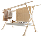 Tendedero de Ropa Retráctil de Suelo a Techo, Plegable para Balcón, Interior y Exterior, Perchero Telescópico