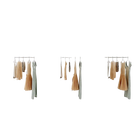 Tendedero de Ropa Retráctil de Techo con Cable de Acero Inoxidable Ajustable para Tiendas y Hogar