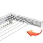 Tendedero de Ropa Retráctil Invisible de Pared para Baño, Balcón y Ventana