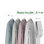 Tendedero de Ropa Retráctil para Interior y Exterior - Cuerda de Secado Invisible