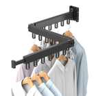 Tendedero de Ropa Retráctil Plegable de Aluminio para Pared, Ahorra Espacio Interior y Exterior