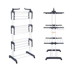 Tendedero de Ropa Vertical Plegable T-Lovendo con Ruedas, 4 Niveles, 170x77x64 cm, Alta Capacidad 26 kg