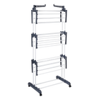 Tendedero de Ropa Vertical Plegable T-Lovendo con Ruedas, 4 Niveles, 170x77x64 cm, Alta Capacidad 26 kg