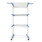 Tendedero de Ropa Vertical Plegable XXL con Ruedas - 20m de Secado, Acero Galvanizado