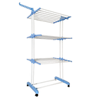 Tendedero de Ropa Vertical Plegable XXL con Ruedas - 20m de Secado, Acero Galvanizado