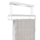 Tendedero Eléctrico de Pared y Techo, Blanco, Materiales Premium y Recubrimiento por Pulverización