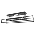 Tendedero Eléctrico de Ropa, 35 kg, 24 W, Lámpara LED, 6500 K, Rectangular, Montaje en Techo con Control Remoto 30-50 m, Negro